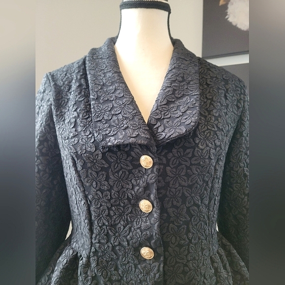 SHEIN DECDS Retro 40s Peplum Skirt Suit NWOT - Picture 4 of 16